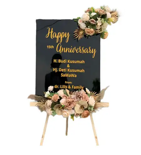 Papan Bunga Akrilik Teras Bendung