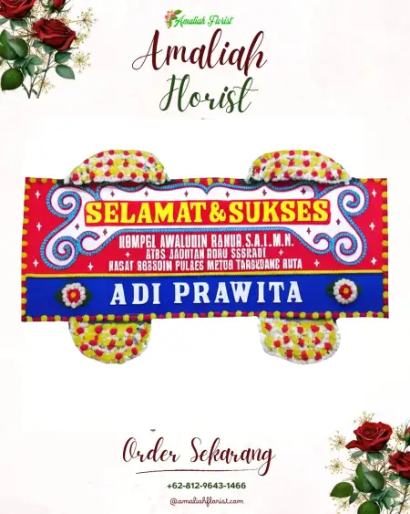 Papan Bunga Ucapan Selamat Teras Bendung
